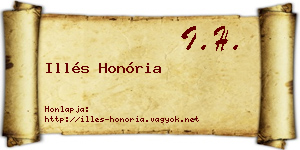 Illés Honória névjegykártya