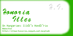 honoria illes business card